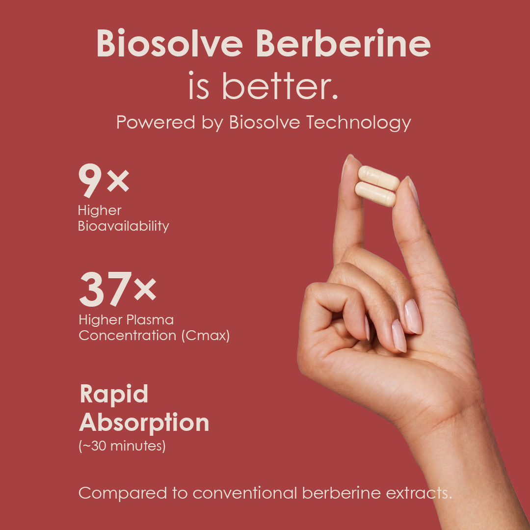 BioSolve Berberine | 9X More Absoprtion | 5-in-1 Syngergistic Blend