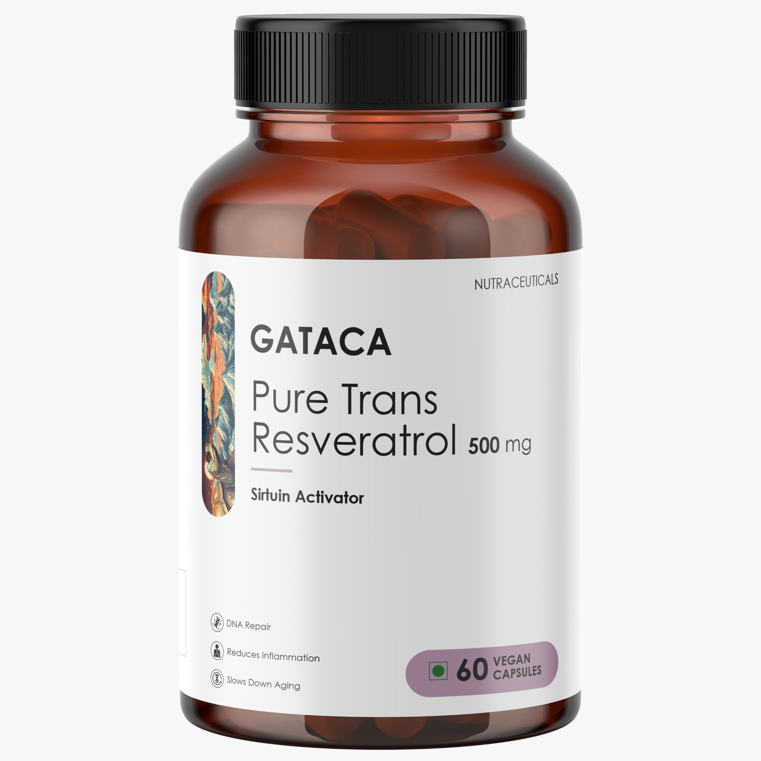 Gataca Trans-Resveratrol Supplement Bottle
