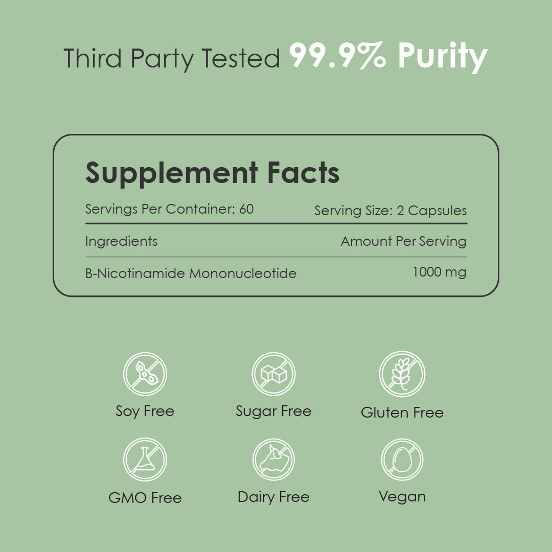 Pure β-NMN 1000 mg | More Energy, More Endurance, More Life