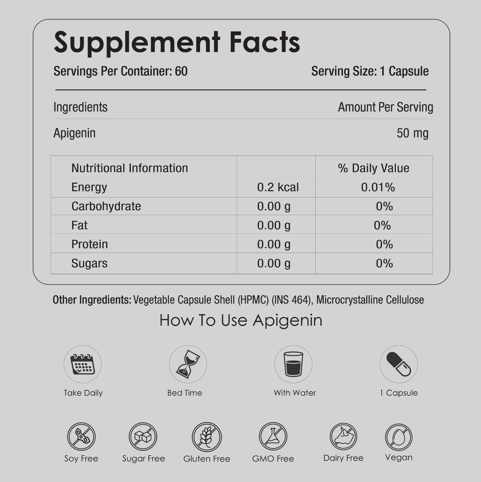 Apigenin - 50 mg | Better Sleep, More Focus, More Life