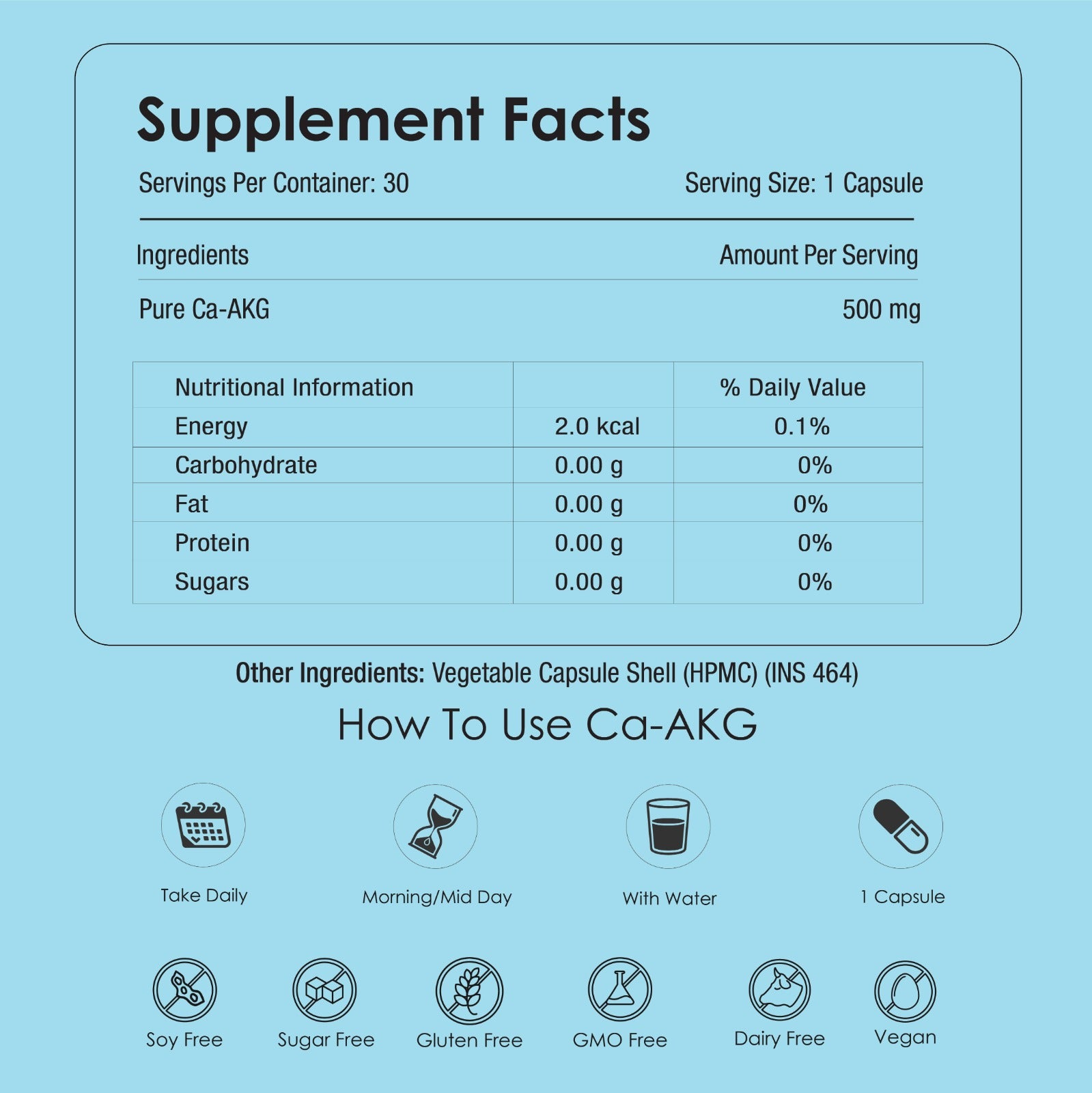 Pure Ca-AKG - 500 mg